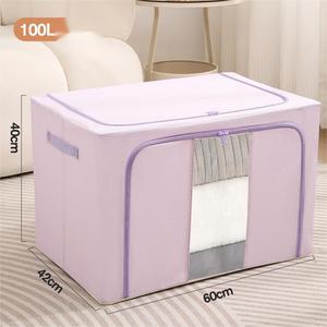 Thùng Lưu Trữ Organizer Có Thể Gập Lại Oxford Vải Quần Áo Hộp Lưu Trữ Tủ Quần Áo Hệ Thống Tổ Chức Với Cửa Sổ Duy Nhất - Product Image 4