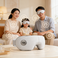 Masseur oculaire sans fil infrarouge avec physiothérapie, contrôle de la minuterie, fonction chauffante, nettoyage détachable et massage par pétrissage pour les yeux et les épaules