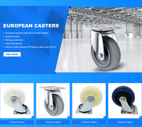 Roulettes auto-centreuses de 4 pouces avec frein auto-ajustables en nylon thermoplastique élastique Roulement à billes Castor Wheel Case Flights