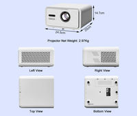 Mini projecteur Flixtone D9W, projecteur 1080p, prend en charge la 4K Ultra HD, WIFI, BT, home cinéma, réunions, jeux