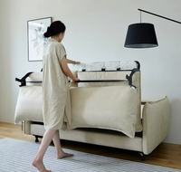 Canapé-lit pliable avec matelas intégré, design moderne et gain de place pour salon, hôtel, appartement modulaire