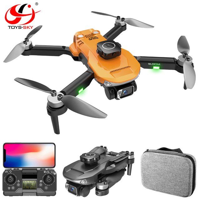 Custom S165MAX Brushless Motor RC Flying Aeroplane FPV Mini Foldable Plastic Drone LED Lights Dual Camera Obstacle Avoidance Toy