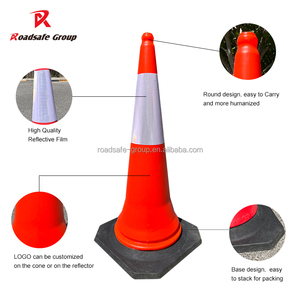 Cône <span class=keywords><strong>de</strong></span> signalisation routière réfléchissant en PVC pour la sécurité routière, la construction et les travaux, avec PE pour les avertissements routiers - Product Image 2