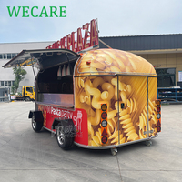 Wecare CE Remorque de restauration mobile moderne en acier inoxydable, bar à bière, snack-bars, friteuse professionnelle, pour la restauration, pizzas et BBQ, à vendre