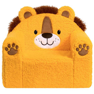 เก้าอี้โซฟาผ้ากำมะหยี่นุ่ม <span class=keywords><strong>ดี</strong></span>ไซน์สิงโตสีเหลืองน่ารัก แบรนด์ OEM ผลิตตามสั่ง บรรจุภัณฑ์สุญญากาศ เหมาะสำหรับเด็กชายและเด็กหญิง ใช้เป็นของขวัญวันเกิดและคริสต์มาส - Product Image 1
