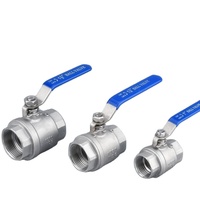 Vanne à boisseau sphérique haute température 3/4'' 1000WOG à passage plein forgée NPT/PT en acier inoxydable 304 deux pièces