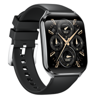 Montre connectée MT61 ultra-fine 7,5 mm, écran AMOLED incurvé carré de 1,96 pouce, application Fitcloudpro, appel Bluetooth, bouton rotatif