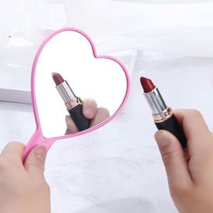 Handheld <b>Pocket</b> Makeup <b>Mirror</b> Vintage Personalized Portable Mini Pink Heart Hand Held Vanity <b>Mirror</b> With Logo Custom - Product Image 4