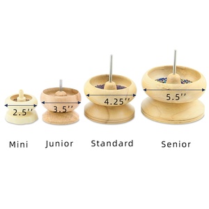 Spin N Bead Spinner : Enfileur rapide de <span class=keywords><strong>perles</strong></span> pour créateurs de bijoux, bol <span class=keywords><strong>en</strong></span> <span class=keywords><strong>bois</strong></span> rectangulaire écologique, aiguille à gros œil qui fait gagner du temps - Product Image 6