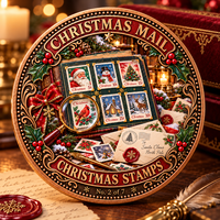 Pièce de collection 3D en cuivre pur 999 de 1 oz, motif Joyeux Noël, collection de Noël, impression UV en relief, souvenir cadeau
