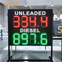 Letrero de Precio para Gasolinera Exterior, Letrero LED Digital de Alta Iluminación para Precios de Gasolina, Letrero Publicitario de Precio con Pantalla Simple/Doble