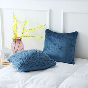 Funda de Almohada de Terciopelo con Cierre de Cremallera Cuadrado, Color Sólido, Personalizable, para Uso Doméstico, en Oferta - Product Image 5