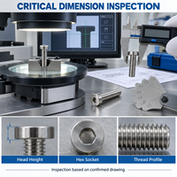 Vis de machine de précision à profil bas personnalisées, à six pans creux, en acier inoxydable 304 316L, pour équipement d'analyse de laboratoire