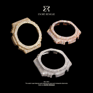 นาฬิกา <span class=keywords><strong>G</strong></span>-<span class=keywords><strong>Shock</strong></span> รุ่นคลาสสิค GA2100 ประดับเพชร VVS Moissanite ตัวเรือนทองเหลือง ขอบหน้าปัดแบบฝังเพชรเต็มเรือน สไตล์ฮิปฮอป สำหรับผู้ชาย - Product Image 1