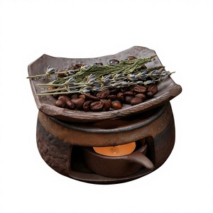 Brûleur d'huiles essentielles semi-artisanal de style chinois, résistant à la chaleur, chauffe-thé, diffuseur d'aromathérapie, support pour <span class=keywords><strong>encens</strong></span> de <span class=keywords><strong>sauge</strong></span> - Product Image 1