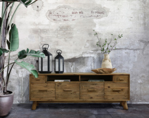 1.8 Meters Large <strong>TV</strong> <strong>Stand</strong> for Living Room Large Storage <strong>Retro</strong> Wooden <strong>TV</strong> <strong>Stand</strong> Cabinet - Product Image 2