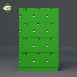 Casier scolaire étanche Cartmay à 6, 8 ou 12 portes en HPL, armoire compacte en stratifié, casiers à bagages avec serrures numériques - Product Image 2