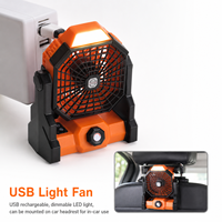 Ventilateur portable rechargeable avec lumière LED, silencieux, à fréquence variable et à vitesse réglable, ventilateur multifonctionnel