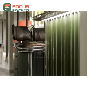 Vitrine à café intégrée en bois stratifié pour zone de retrait, meuble de présentation pour café - Product Image 4