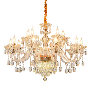 Lámpara de Araña de Cristal Estilo Europeo para Salas de Estar con Techos Altos, Lujosa y Elegante, Adecuada para Escaleras de Dúplex, Vestíbulos de Hotel - Product Image 5