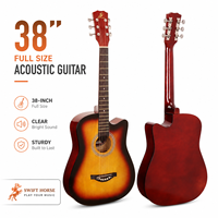 Swift Horse 38 Inch Cutaway Acoustic Guitar 6 Steel Strings Beginner Folk Guitar Professional OEM Factory Supply