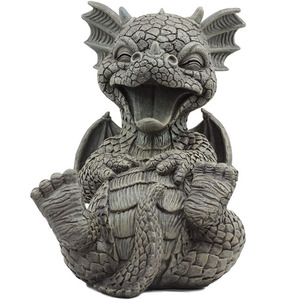 Statue de jardin DIY en résine imitation pierre, représentant un petit <span class=keywords><strong>dragon</strong></span> endormi, des couples de dragons amoureux ou un double <span class=keywords><strong>dragon</strong></span> de <span class=keywords><strong>donjon</strong></span> - Product Image 6