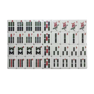 Jeu de Mahjong Taïwanais Professionnel Pliable 144 Tuiles avec Tuiles Florales en Acrylique Coloré pour Jeu en Famille et Poker - Product Image 2