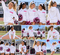 Sweat-shirt personnalisé pour cheerleaders, femmes et jeunes, avec strass, pour l'échauffement, avec logo d'équipe, pour les entraînements