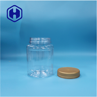Pot en plastique PET transparent ovale sans BPA de qualité alimentaire pour les collations, le chocolat, les fruits confits