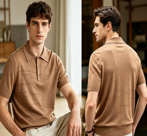 <span class=keywords><strong>Polo</strong></span> de Punto para Hombre, Manga Corta, Puño Acanalado, Clásico, Transpirable, Informal de Negocios, Suéter de Golf - Product Image 2