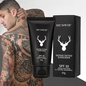 Bloqueador solar crema tatuaje protector solar OEM/ODM tatuaje cuidado posterior evitar que la tinta se desvanezca tatuaje impermeable protector solar loción SPF30