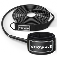 Woowave Laisse de planche de surf à double émerillon avec logo personnalisé Laisse de surf pour planche de surf