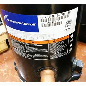คอมเพรสเซอร์แบบสโครล Copeland รุ่น ZB114KQE TFD 550 สำหรับงานทำความเย็นในอุตสาหกรรม - Product Image 1