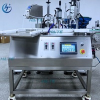 Machine de remplissage et de bouchage automatique d'huile de parfum HAITE, petit flacon à bille en verre, déodorant liquide, pour flacons à bille avec étiqueteuse