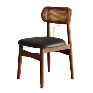 Sedia <span class=keywords><strong>da</strong></span> Pranzo Moderna in Legno Massello Impilabile per Hotel e Casa con Rivestimento in Pelle per Casa e Ristorante - Offerta Speciale L121 - Product Image 2