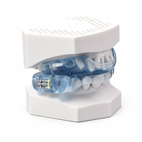 Ecolab Dental Lab MAD Sleep Appareil buccal réglable pour le repositionnement mandibulaire, dispositif anti-ronflement en PMMA de qualité médicale pour