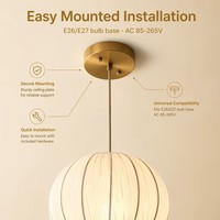 Lampe suspendue minimaliste en tissu blanc, luminaire suspendu en fer doré pour chambre à coucher, salle à manger, îlot de cuisine, chevet