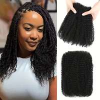 Estensioni per trecce sintetiche Afro Kinky, Dreadlock, Loc, Twist, per riparazione, a trama singola, in fibra resistente alle alte temperature, pre-stirate