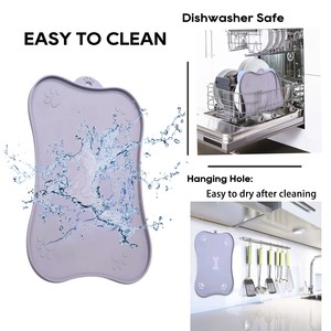 Tapete de silicona antideslizante, ecológico y de grado alimenticio, todo en uno, para alimentar a perros de forma lenta. - Product Image 2