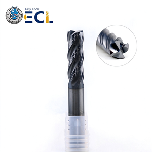 ดอกกัดงานกลึงปลายแบน 4 ฟลุต เคลือบ AlTiN ผลิตจากทังสเตนคาร์ไบด์ สำหรับเครื่อง CNC - Product Image 1