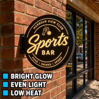 Papan Akrilik Kustom Bentuk Bebas dengan Lampu Backlit untuk Kedai Kopi Modern dan Pemasok Signage Dinding Interior Ritel