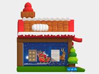 Glissière gonflable de château de videur de cavalier d'enfants de videur gonflable de Noël combinée pour la partie