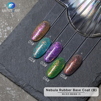 Vernis à ongles en gel UV auto-nivelant à base de caoutchouc Nébuleuse, résistant et durable, marque privée OEM, vente en gros, échantillon gratuit, sans HEMA