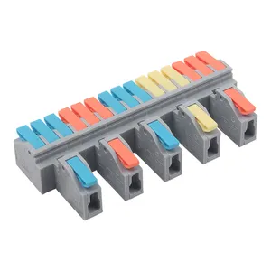 N4F 250V 32A 10 มม.Universal ขนาดกะทัดรัดลวด Spliceable ลวดเชื่อมต่อคันโยกตัวเชื่อมต่อ Push-in Quick Terminal Block