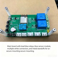 Système d'aquarium intelligent WiFi ESP32 - Moniteur d'aquarium tout-en-un avec testeur de qualité de l'eau, capteur de température, contrôle par application mobile