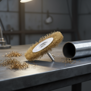 แปรงลวดเหล็ก 80x8 มม. ขนแปรงเหล็กขนาด 6 มม. แกน 6 มม. ความเร็ว 4500 รอบต่อนาที สำหรับขัดโลหะ - Product Image 3