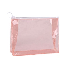 Custom Elegant Portable Clear Waterproof Travel Makeup Bag - Cosmetic Brush Bag, Purse & Pen Pouch - Product Image 4