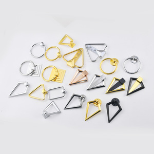Zinc Alloy Geometric <b>Cabinet</b> Drawer Pull Handles Minimalist Design Durable Furniture Hardware Single Hole Mounting - Product Image 4