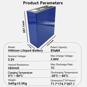 แบตเตอรี่ลิเธียมไอออนทรงปริซึม EU Stock 1175Ah 3.2V 320Ah 340Ah 314ah 280Ah 1175Ah รุ่น LF280 280Ah 1175ah - Product Image 2