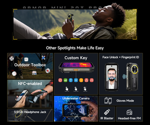 Ulefone กล้อง64MP ขนาดเล็กจิ๋ว20มิลลิแอมป์ต่อชั่วโมงมองเห็นกลางคืนกล้องบอดี้โทรศัพท์มือถือไฟ LED อเนกประสงค์6200mAh สมาร์ทโฟนราคาถูก - Product Image 6
